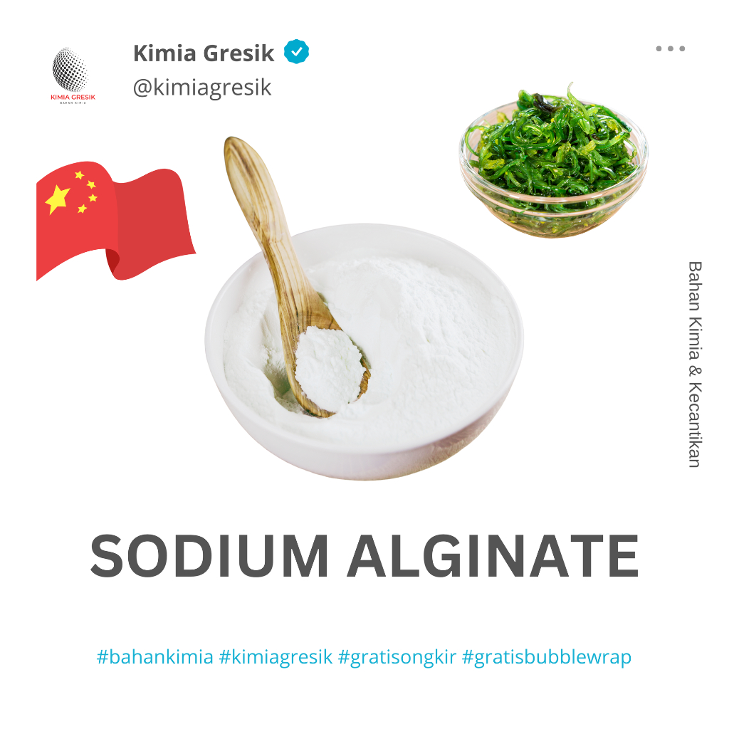 

Sodium Alginate Food Grade China Asam Alginat Natrium Alginate 100 gr