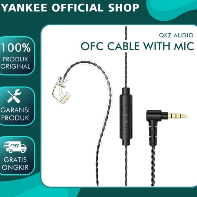 Special QKZ OFC Cable with Mic 4 Core Braided Kabel QKZ AK6 Pro alt KZ TRN CCA  QDC