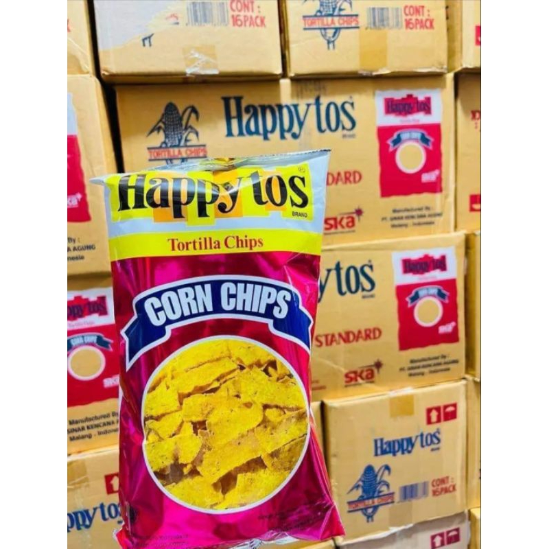 

Happy tos Merah Tortila Chip Jagung 160gr