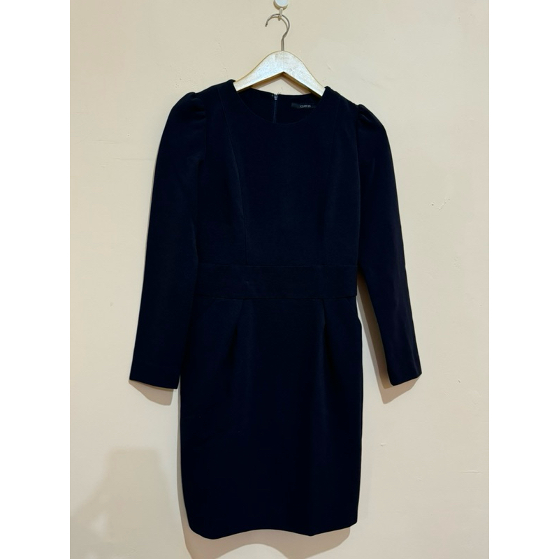 Preloved/Thrift Mini dress hitam clovis lengan panjang Korean Style