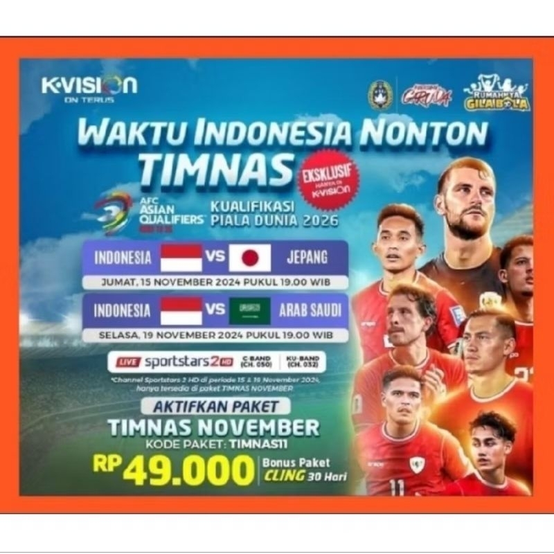 Paket timnas K-VISION Aff cup suzuki cup