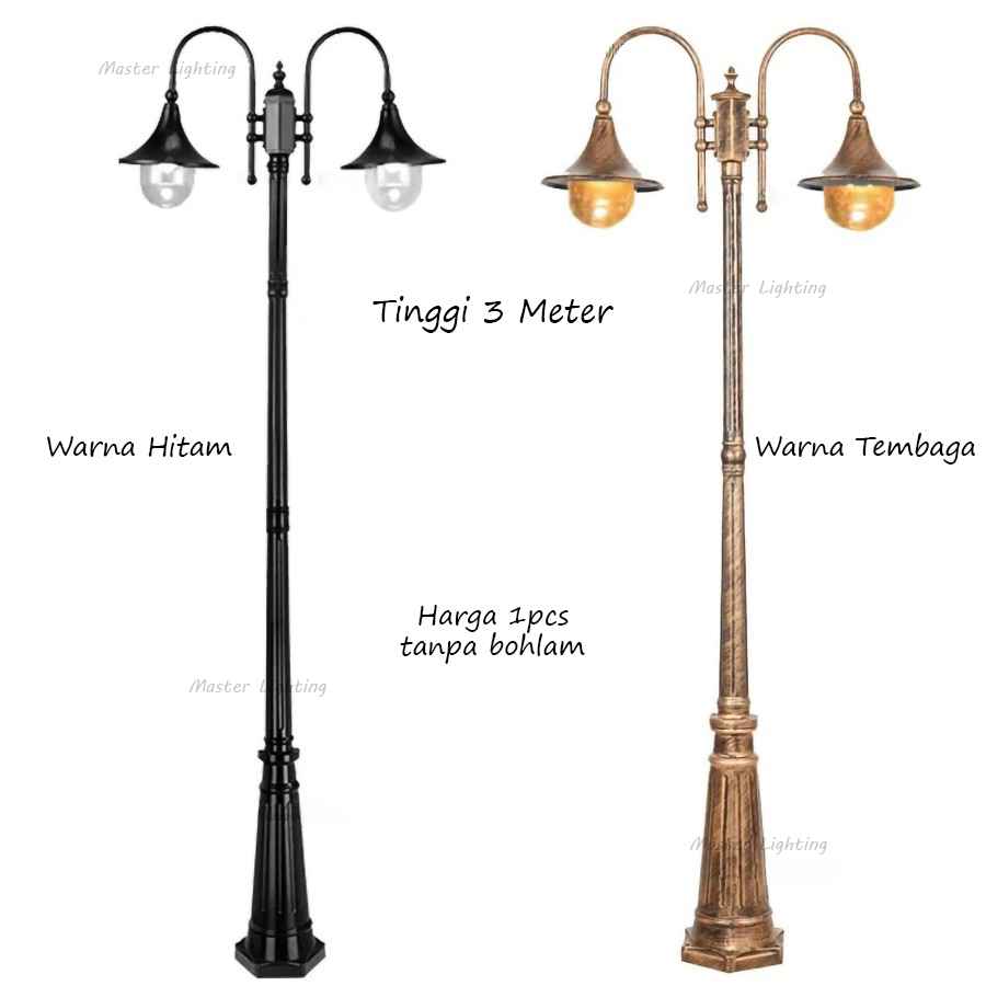 Lampu taman standing tinggi tiang 3meter outdoor waterproof