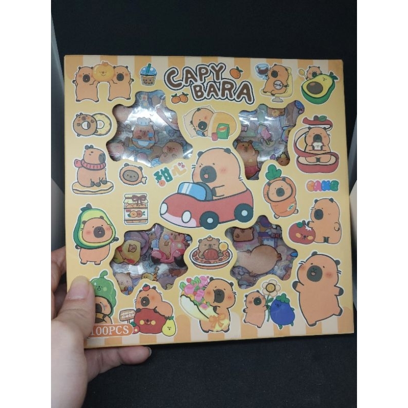 

COD STICKER WATERPROOF CAPYBARA ISI 100 PCS