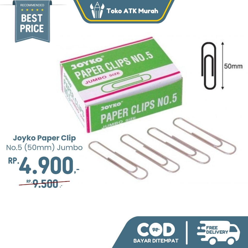 

Paper Clips Joyko No. 5 Jumbo (50 mm)