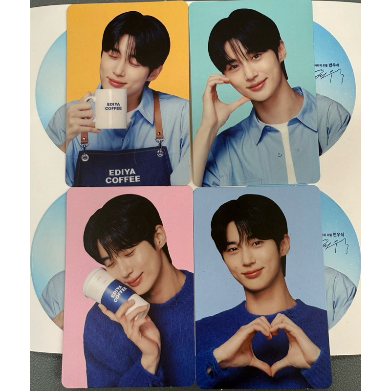 Photocard Byeon wooseok X Ediya Coffee
