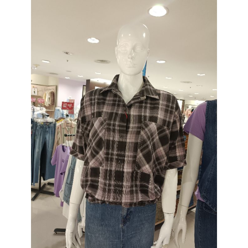 kemeja wanita AKO terbaru katun kotak kotak