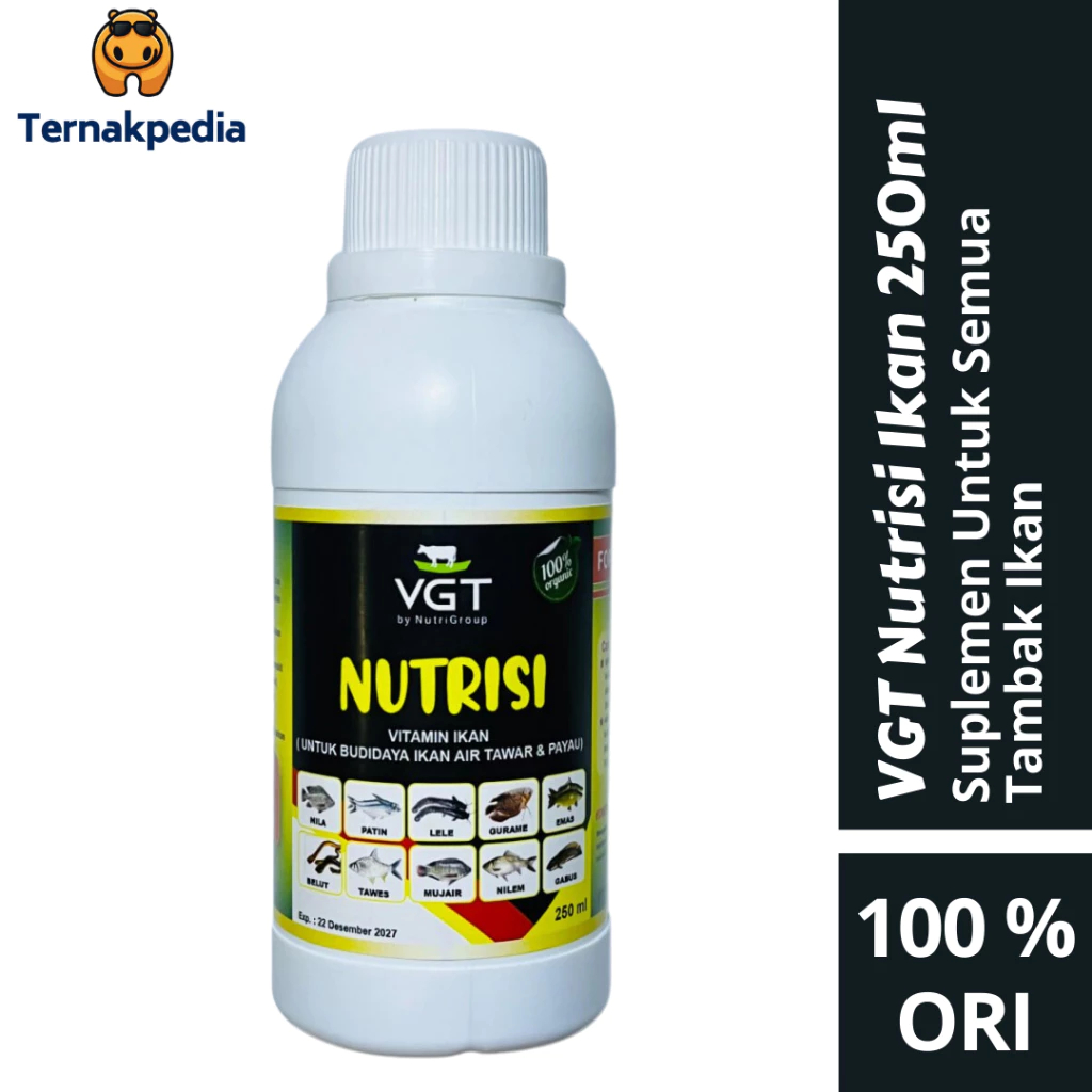 VGT Nutrisi Ikan 250ml - Suplemen Untuk Semua Tambak Ikan