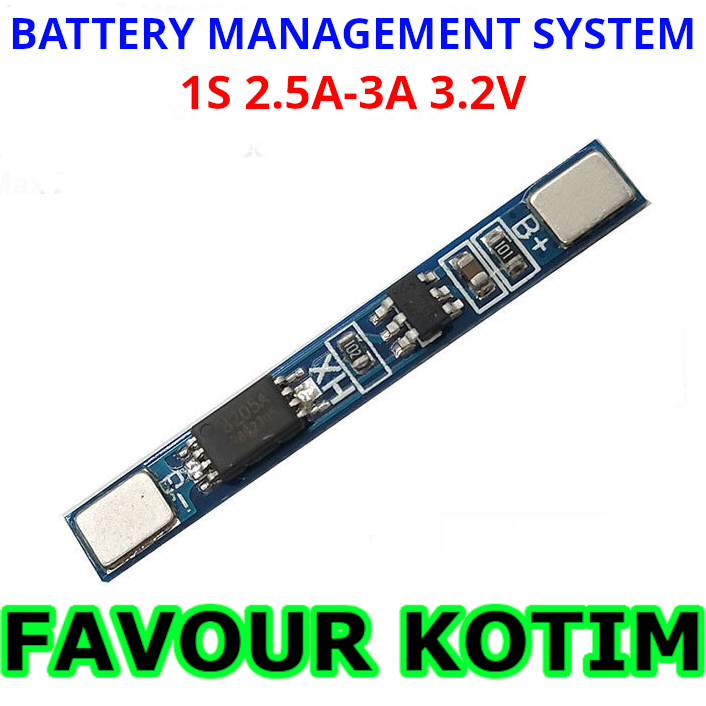 BMS 1S 2.5A - 3A 3.2V CHARGER PROTECTION LITHIUM IRON BATTERY 3.2 VOLT FVKOTIM