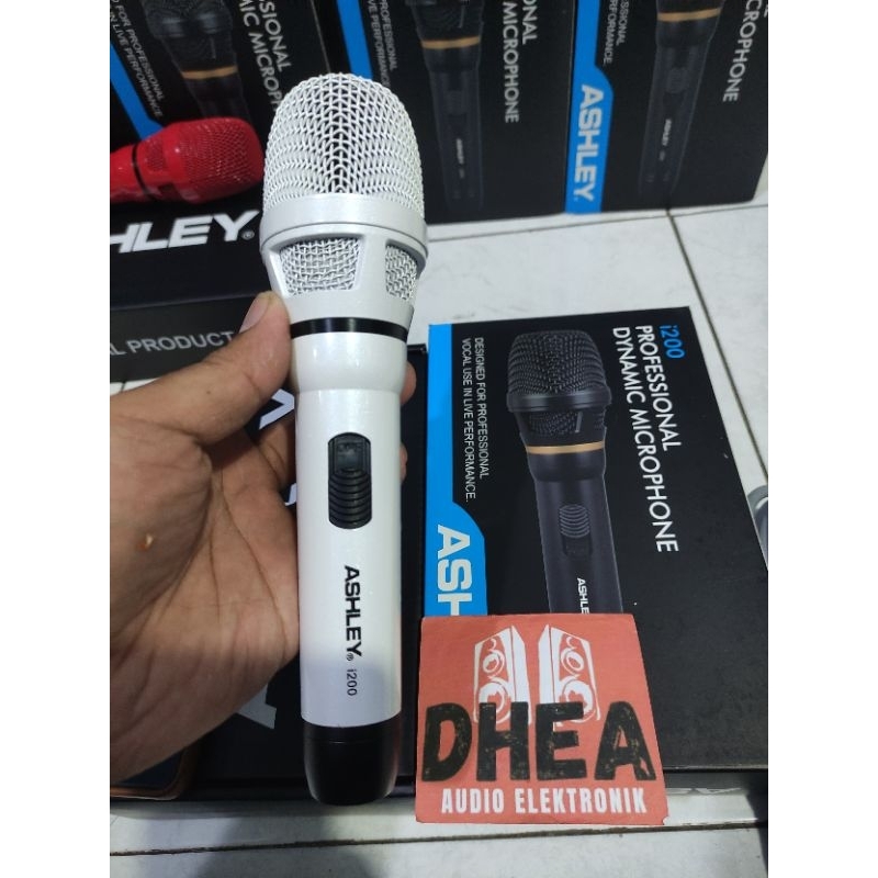 Mic Dynamic Kabel Ashley i200 i 200 Original Mik Vokal Kabel i-200 Ashley Microphone Wire Cable ASLI