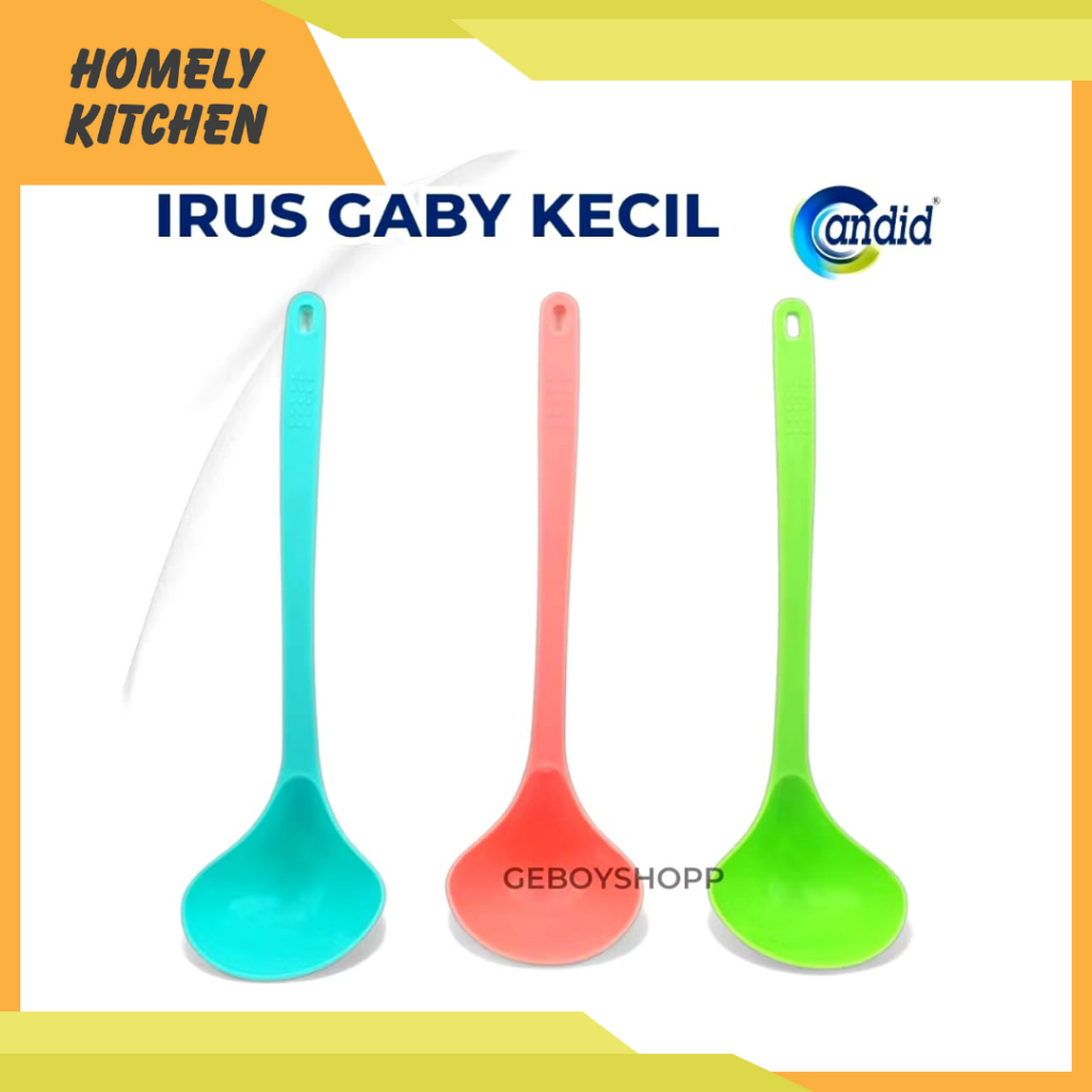 HKC [PAKET 6PCS] Candid Centong Sayur GABY KECIL Plastik Murni/ Sendok Sup Plastik Foodgrade PP5