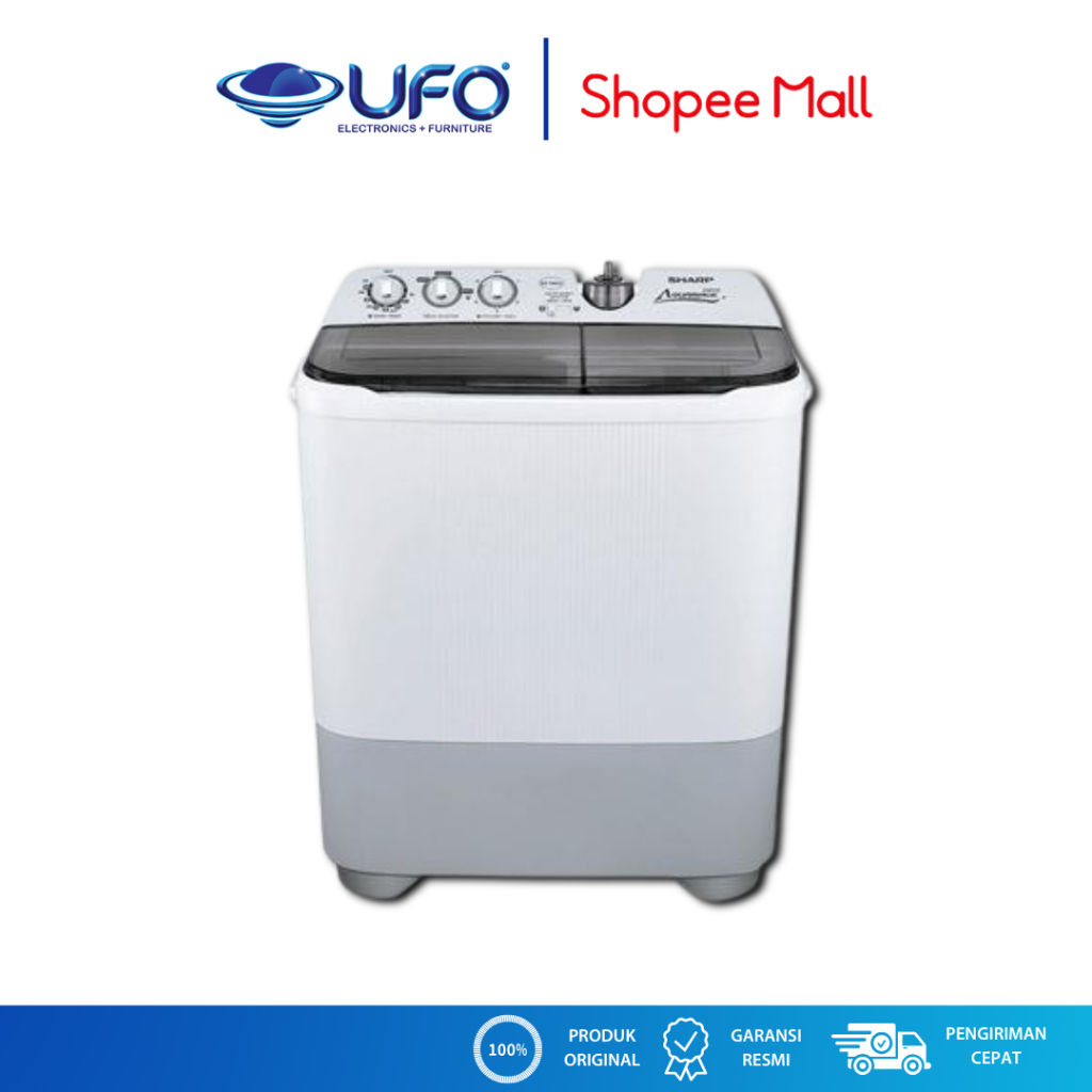 Sharp Mesin Cuci 2 Tabung Super Aquamagic 8 Kg EST86CLHK