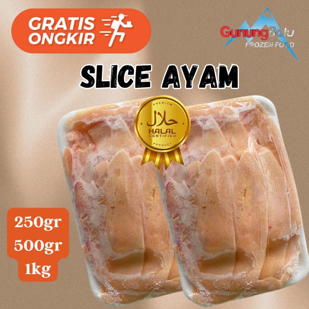 

DAGING SLICE AYAM | CHICKEN SLICE BAGIAN DADA 250GR-500GR HALAL DAN FRESH