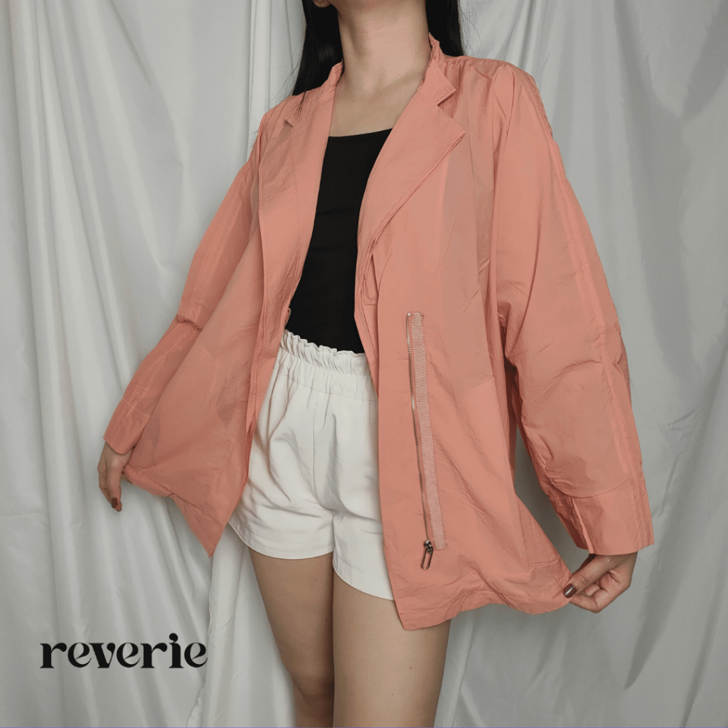 [ BL91 ] Jaket Wanita / Jaket Parasut Wanita / Jaket Korea Jepang Zipper Oversize