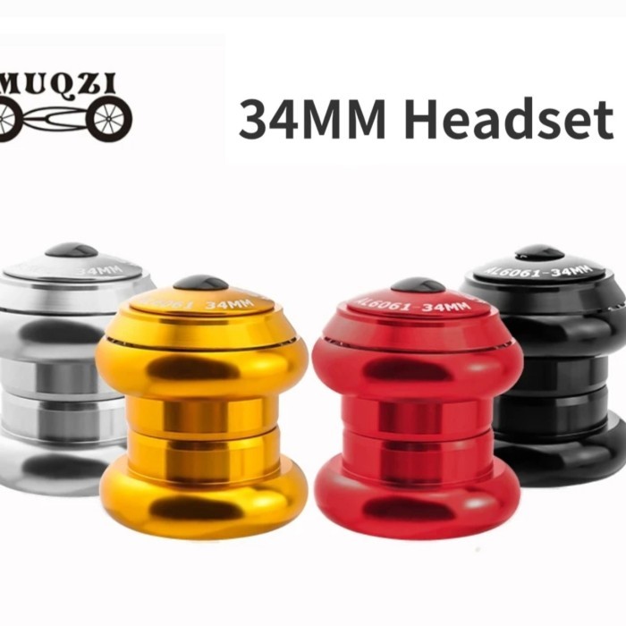Muqzi Headset Bearing 34mm Head set Frame Fork Sepeda pushbike balance bike