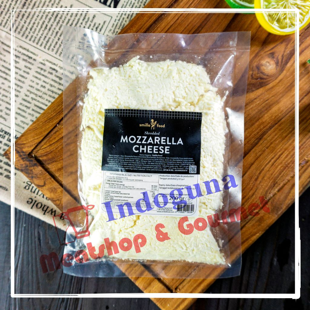 

Smilla Food Keju Mozzarella Mozarella Cheese Shredded 200gr