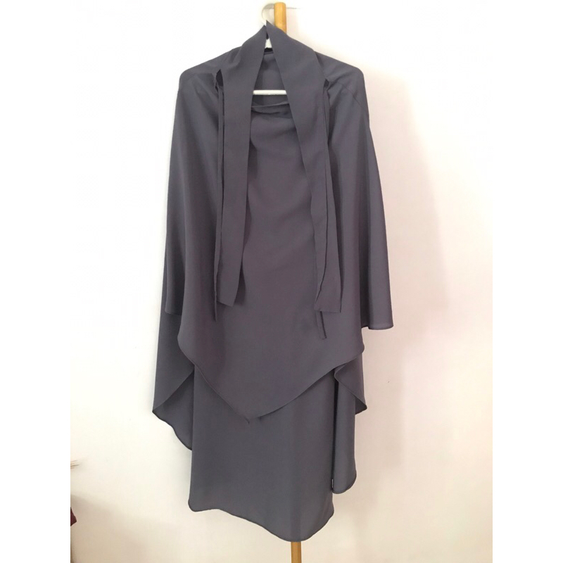preloved.french khimar || ceruty non ped/ped antem || hijab sat set
