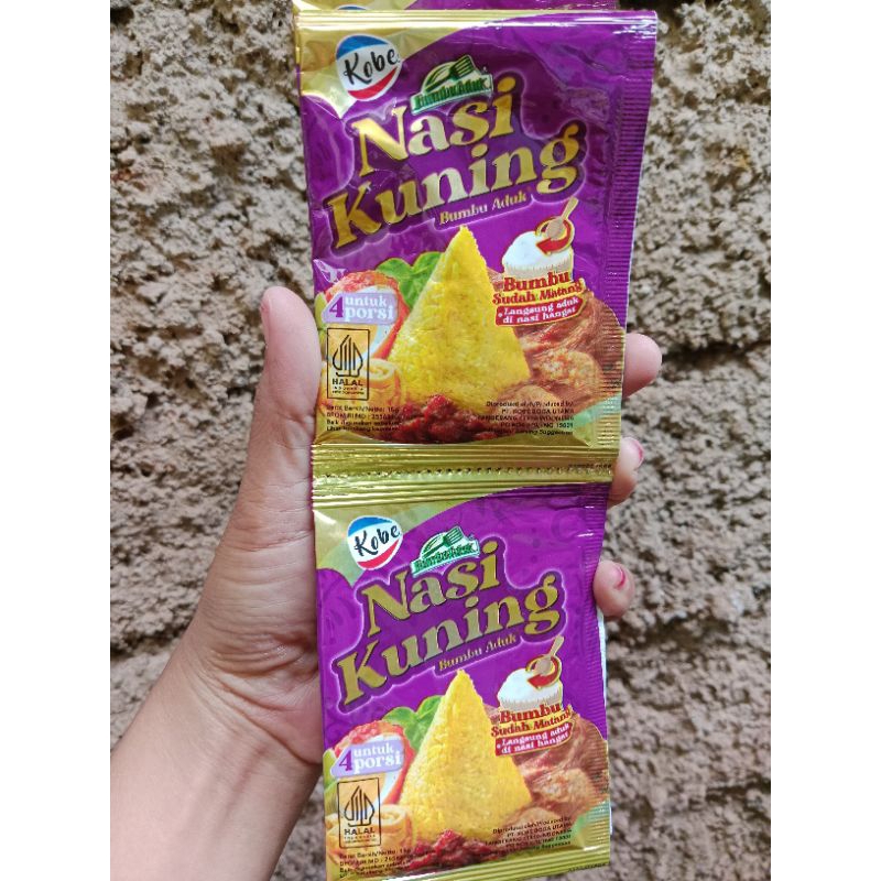 

Kobe Bumbu Aduk Nasi Kuning Renceng isi 10 sachet