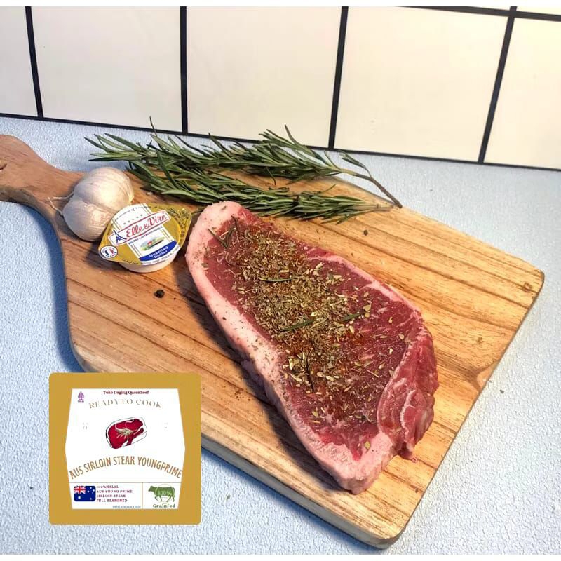 

Australian Sirloin Young Prime Ready to Cook Steak Halal Siap Masak 175-325gr