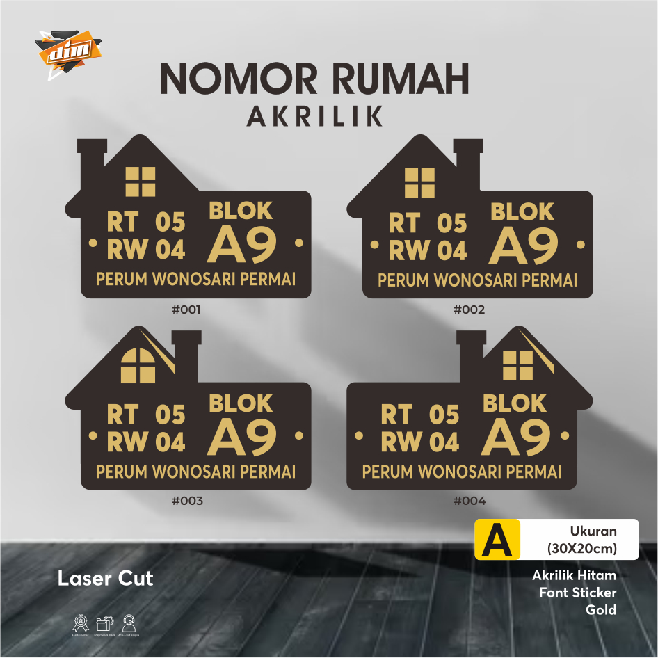 NOMOR RUMAH AKRILIK / NOMOR RUMAH AKRILIK CUSTOM HURUF TIMBUL / NOMOR RUMAH AKRILIK CUSTOM HURUF STI