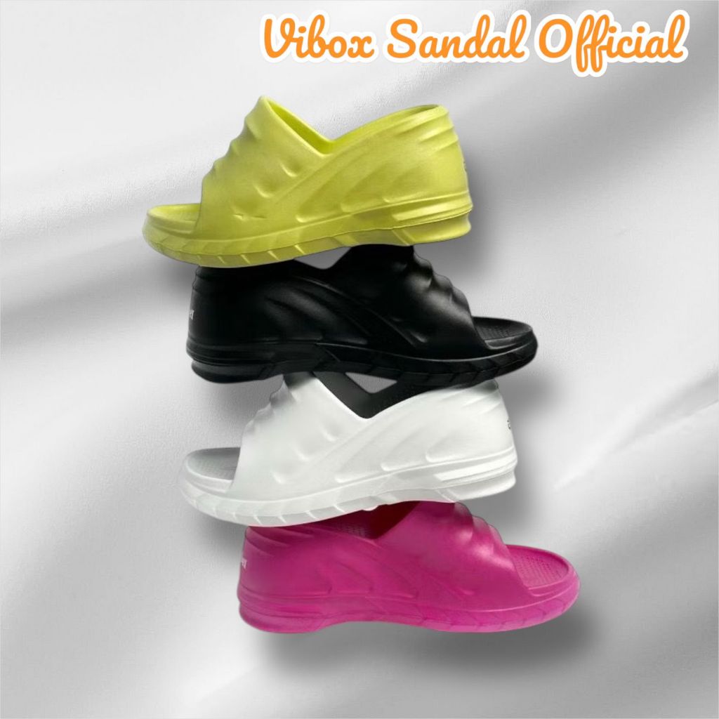 VS - Sandal Wanita Wedges Tinggi | Sandal Karet Hak Tinggi Wanita Sandal Wedges Wanita | Sandal Slip