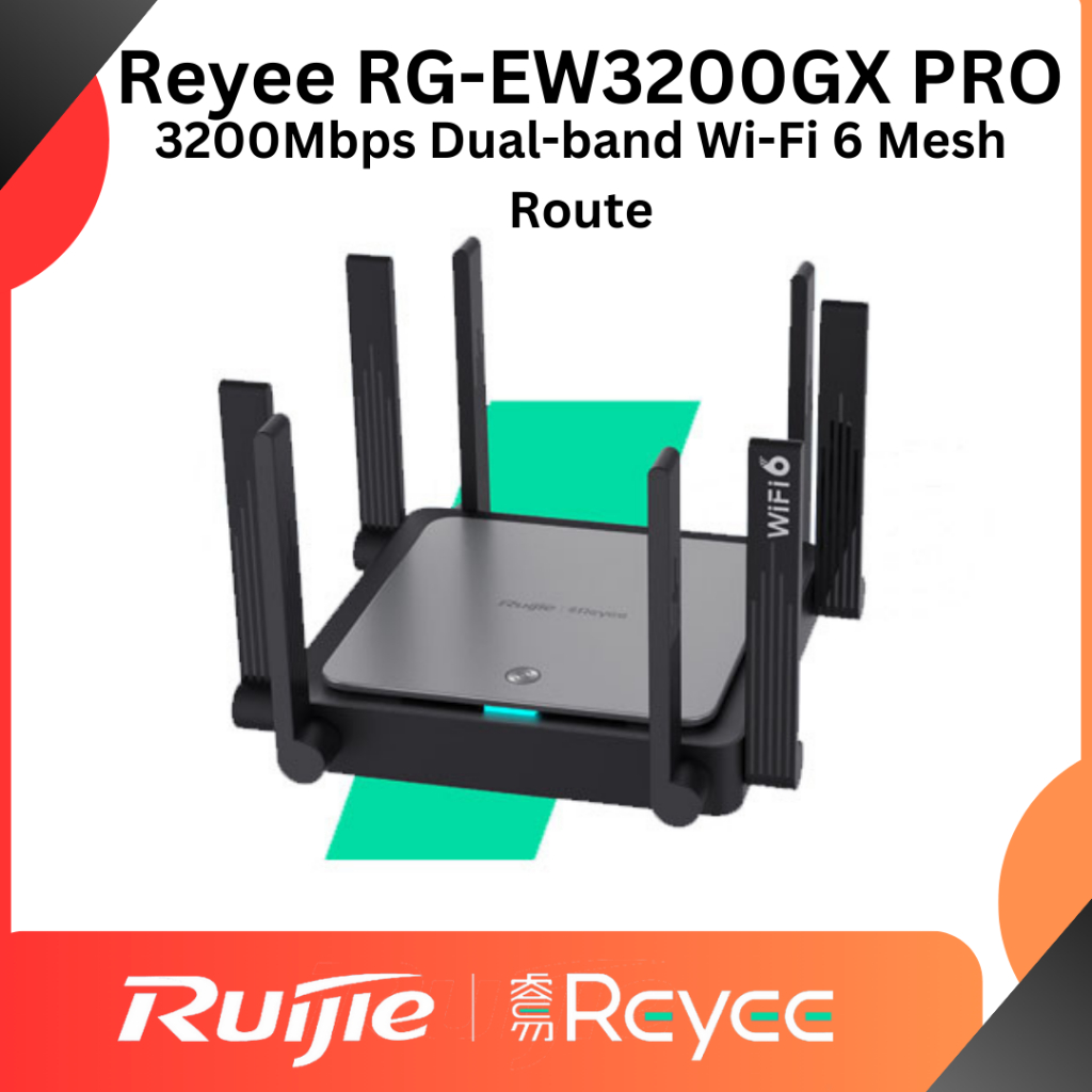 Ruijie RG-EW3200GX PRO 3200M Wi-Fi 6 Dual-band Gigabit Mesh Router  EW3200 GX PRO 3200