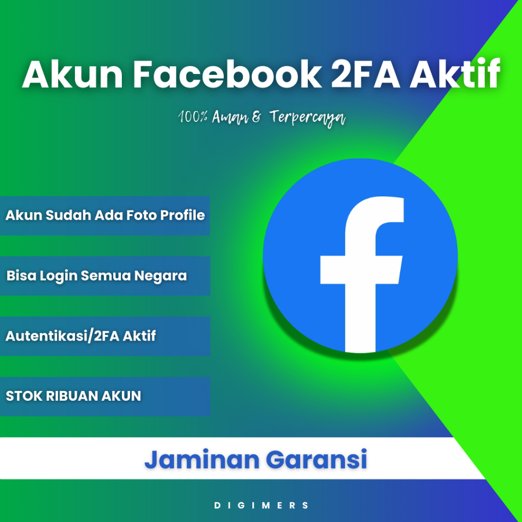 Akun fb 2fa Aktif & Tua kuat | Bergaransi akun facebook kuat akun fb ads | akun facebook marketpleac