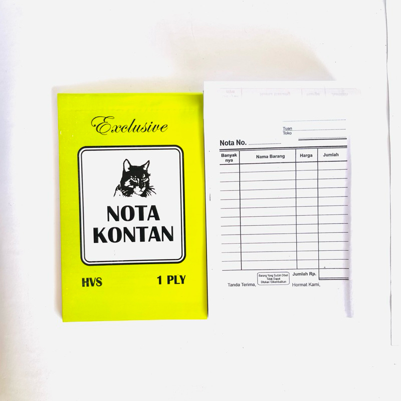 

(10Buku) Nota Kontan 1 Ply / Nota Kontan Rangkap 1 / Nota Kontan 1 Ply HVS