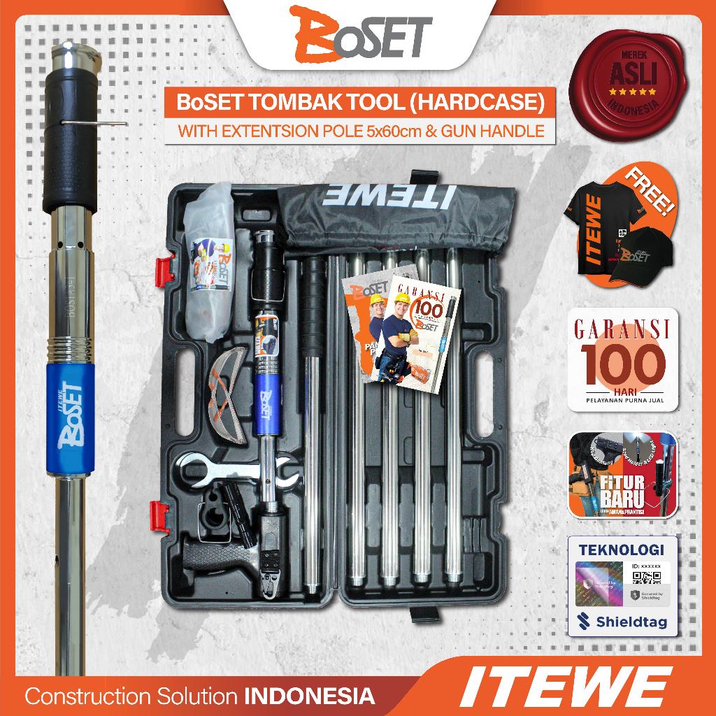 BOSET TOOL (CASE) EXTENSION POLE 5x60cm + GUN HANDLE