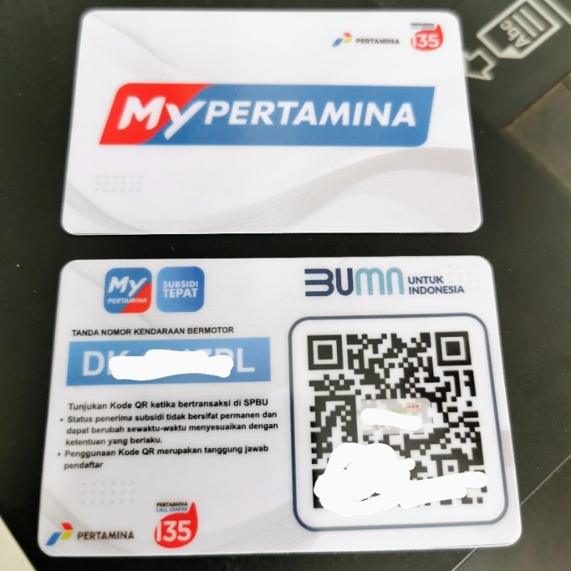 Cetak Kartu Barcode / QR code My Pertamina