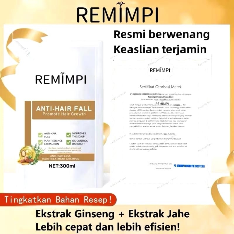 REMIMPI Anti Hair Fall Treatmen Shampo / Shampo Anti Rontok / Shampo penumbuh Rambut