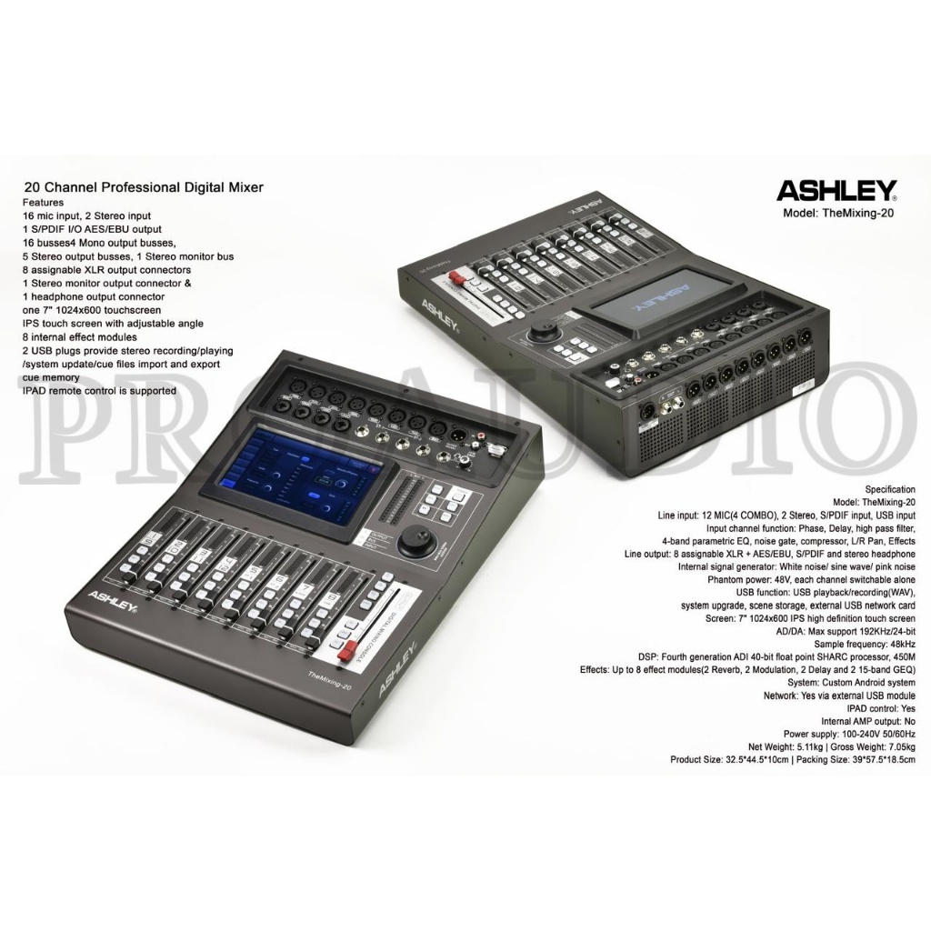 Mixer Digital Ashley The Mixing 20 Original 20 Channel digital Mixer ASHLEY THEMIXING 20 Original