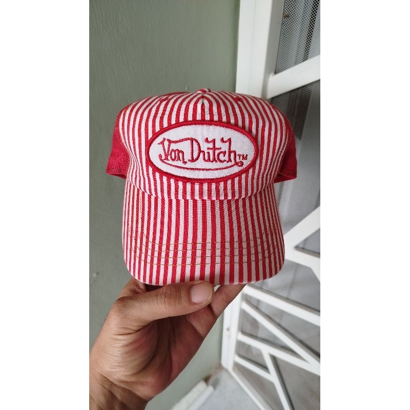 Topi Von Dutch Motif Salur Second Original