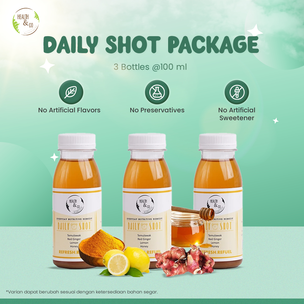 

Health & Co - Daily Shot Package - Minuman Sehat - 3 Bottles @100ML