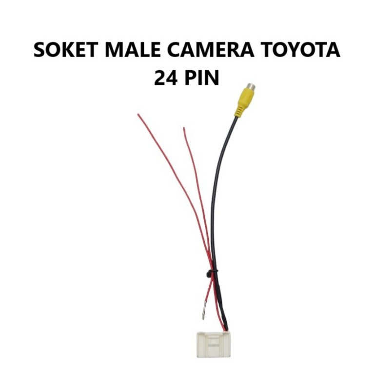 Soket Adaptor Input Video kamera parkir belakang RCA Toyota 24 pin
