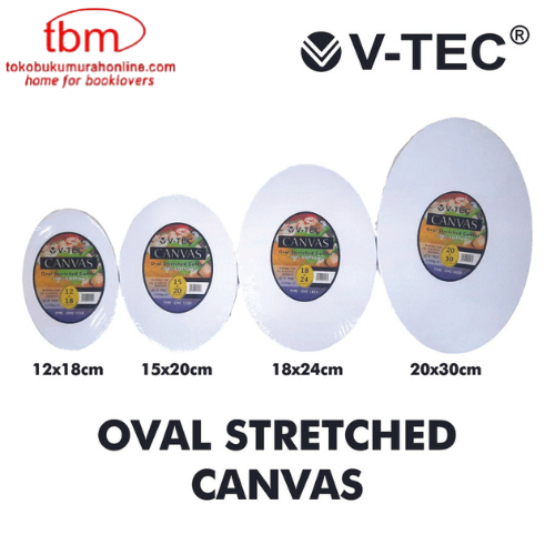 

CANVAS / KANVAS LUKIS BENTUK OVAL V-TEC / V-TEC Oval Stretched Kanvas