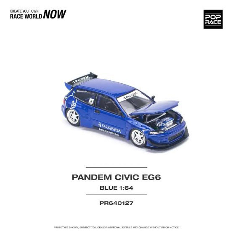 Pop Race Civic EG Biru