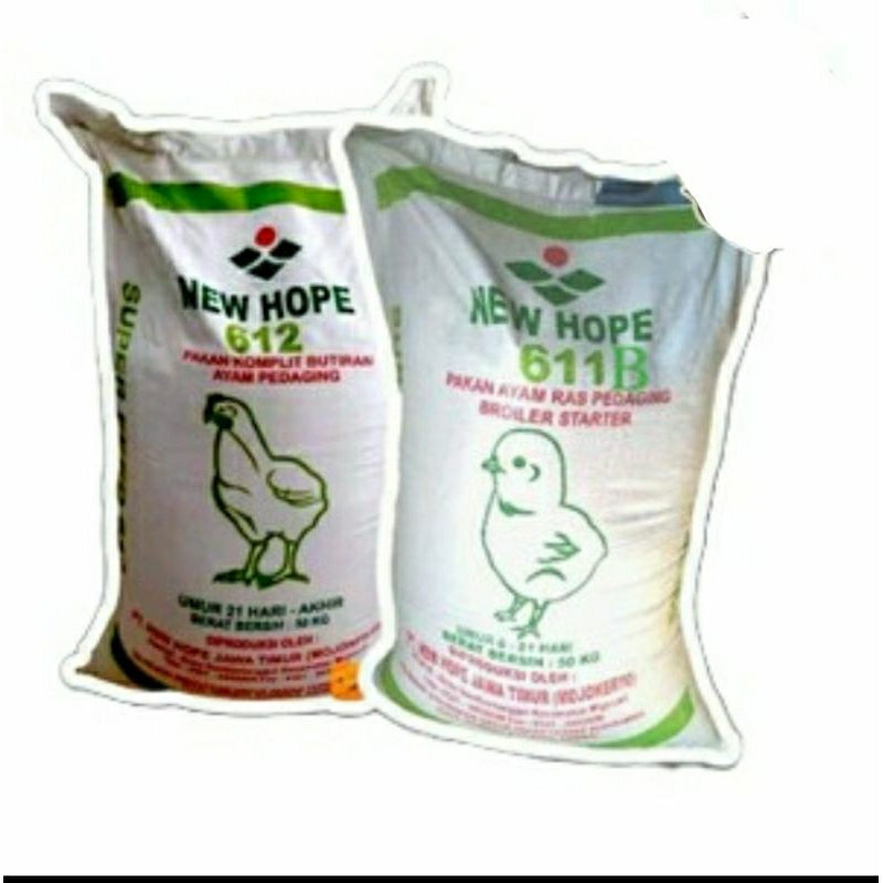 New Hope Pur Pakan Ayam Pedaging Starter/Finisher 611&612 1kg