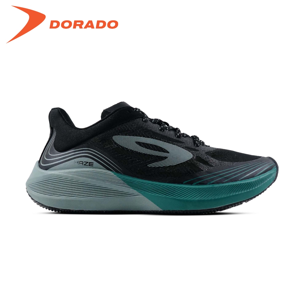 910 Nineten HAZE VISION 1.0 Sepatu Lari - HITAM/ABU/HIJAU HYDRO