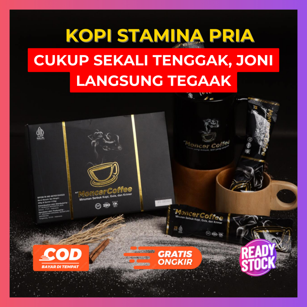 

MOCER COFFEE KOPI ORIGINAL Obat Kuat Stamina Tahan Lama Sekali Tenggak Joni Tegak BPOM HALAL