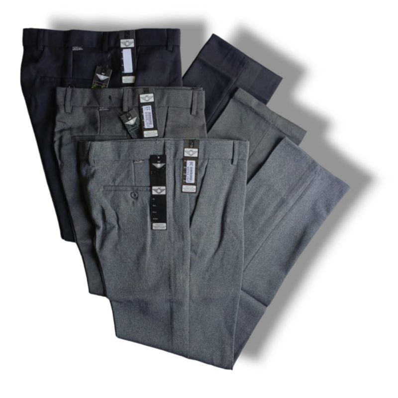 celana bahan tebal formal kantor kerja slim fit cowok/pria