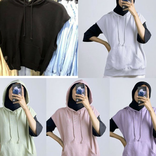Promo Rompi Hoodie Sweater wanita korea style