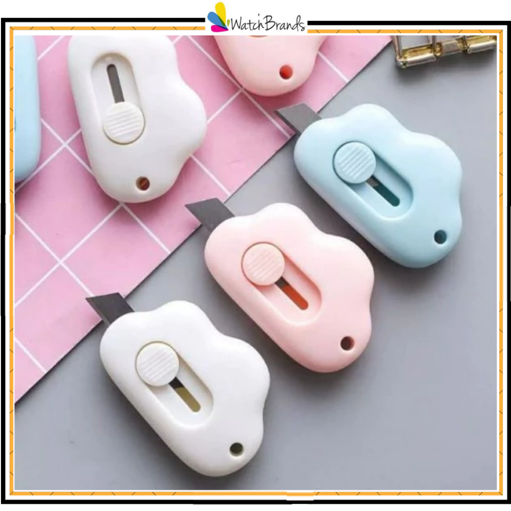 

WBS Cutter Mini Pisau Pemotong Kertas Mini Portable Cutter Mini Bentuk Awan Cutter Mini Pembuka Paket PR152