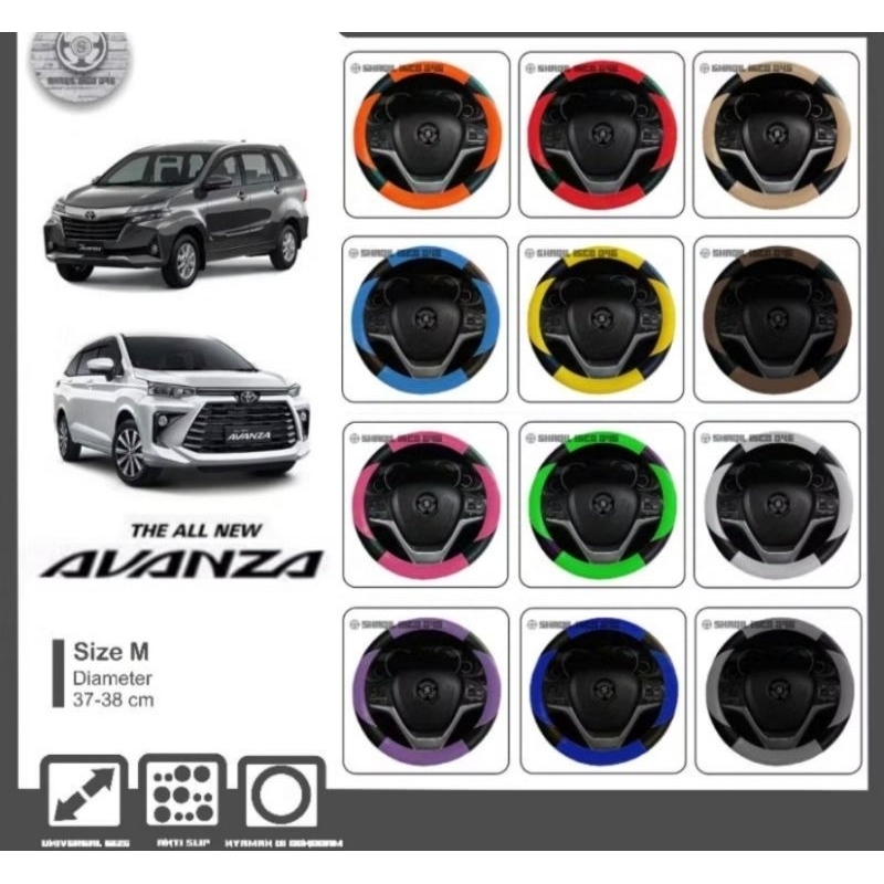 Star Sarung Stir Mobil Toyota avanza , Cover Stir Mobil Avanza ,Sarung Stir Minibus