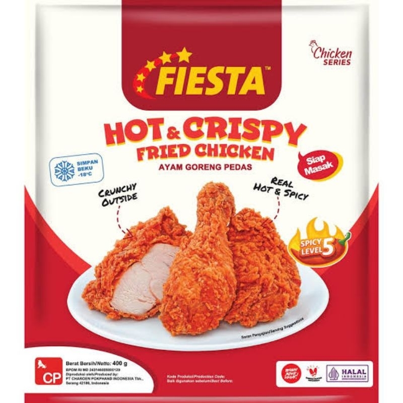 

Fiesta Fried Chicken Hot Crispy Ayam Goreng Tepung Pedas 400gr