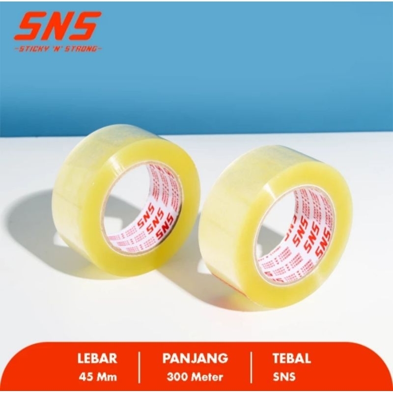 

Lakban Bening 200 Yard SNS 45 MM Isolasi 300meter 2in 2
