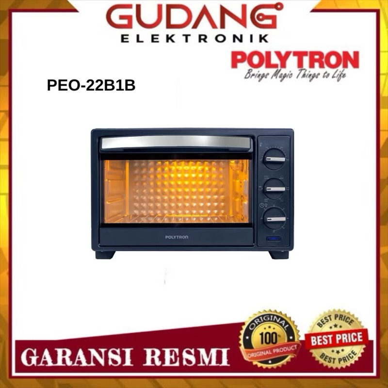 OVEN LISTRIK POLYTRON PEO 22B1B KITCHENMATE POLYTRON 22 LITER PEO-22B1B