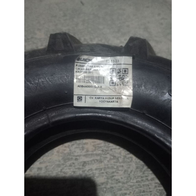 Ban Belakang Traktor Rotary Cakar Baja Mini Rubber Tire 3.50 - 6