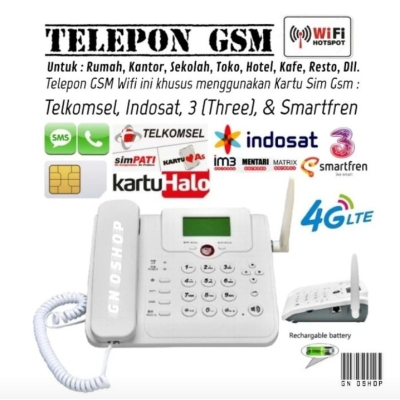 Telepon GSM WiFi Hotspot Telp Telpon Telephone Fwp Fwt Phone GSM Hotspot Wifi 4G LTE Rumah Kantor