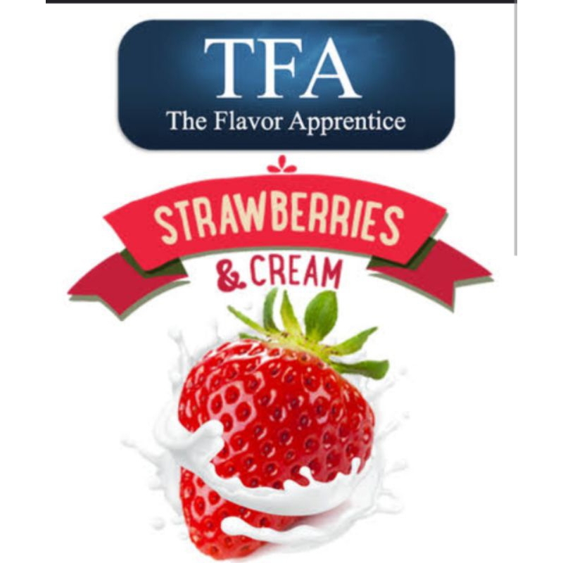 

TFA strawberries and cream 30ml essence flavours murni