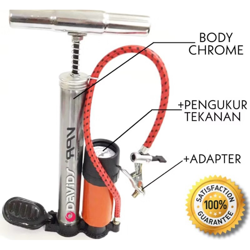 Pompa Sepeda Motor Kompa Sepedah Kumpo Ban Bola Angin Manual